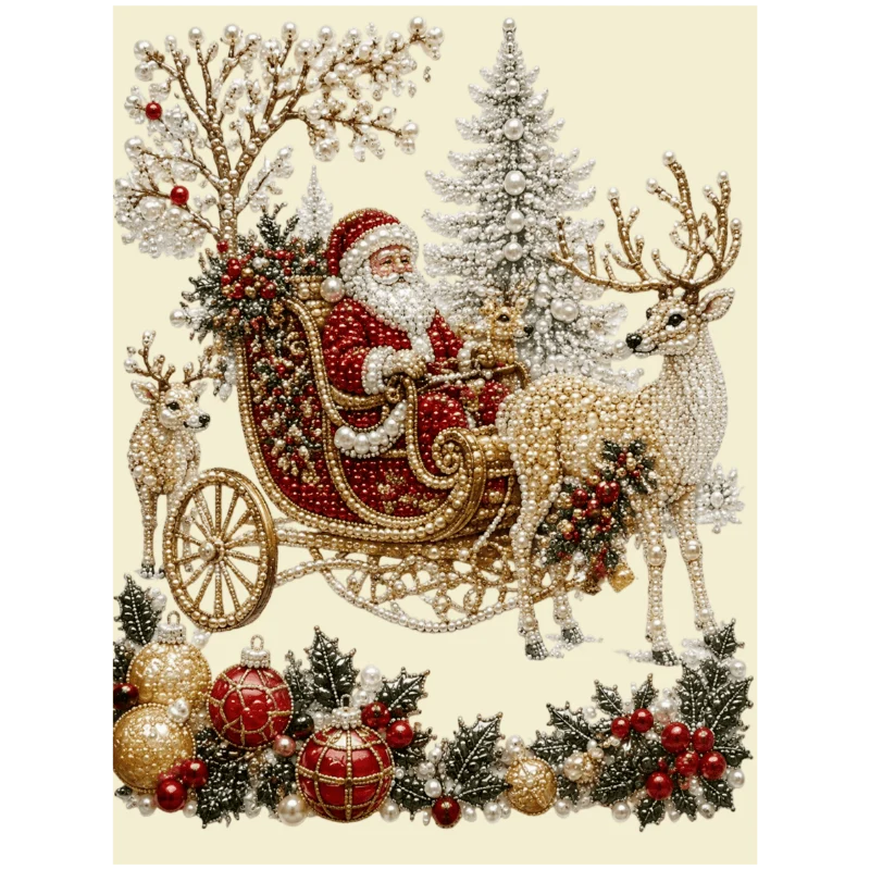 Weihnachtsmann - Premium Perlen Diamond Painting