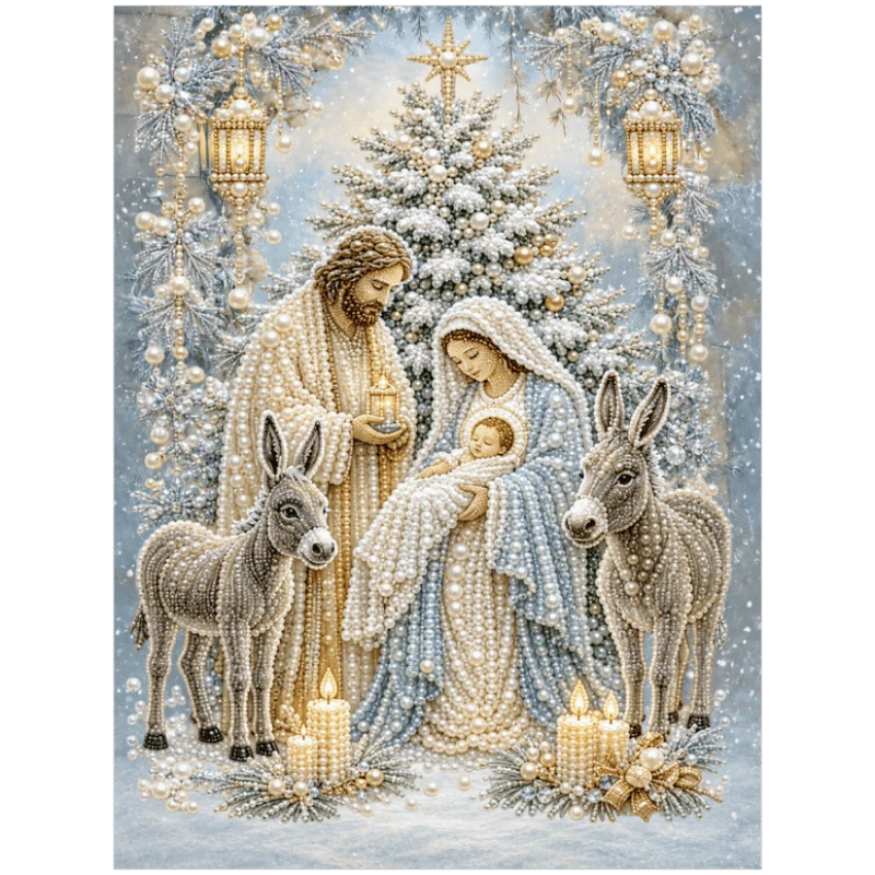 Geburt Jesu - Premium Perlen Diamond Painting