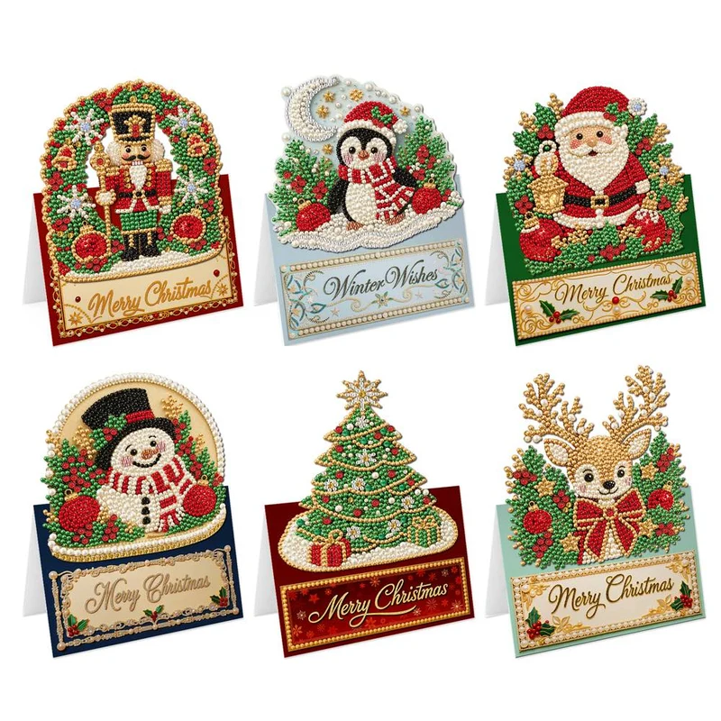 Perlen Diamond Painting Weihnachtskarten - Weihnachtsset