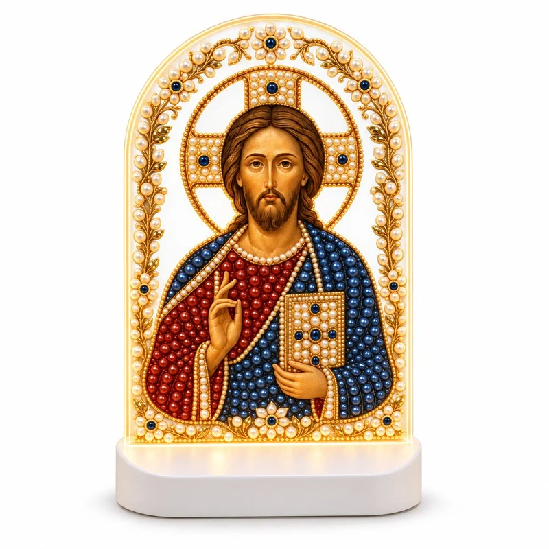 Diamond Painting Nachtlampe - Christus das Licht
