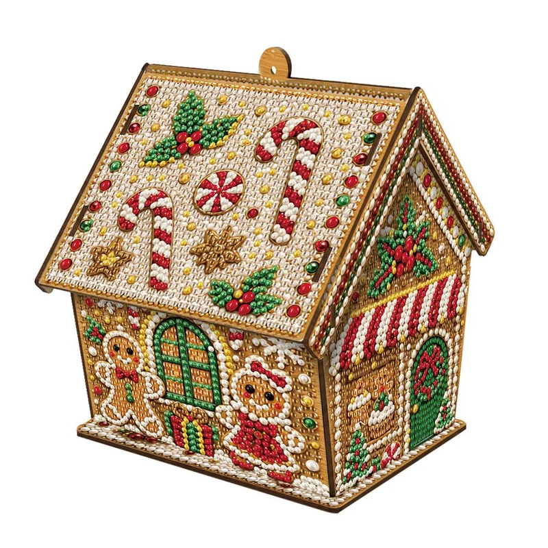Diamond Painting Weihnachtshaus – Lebkuchen & Zuckerstangen