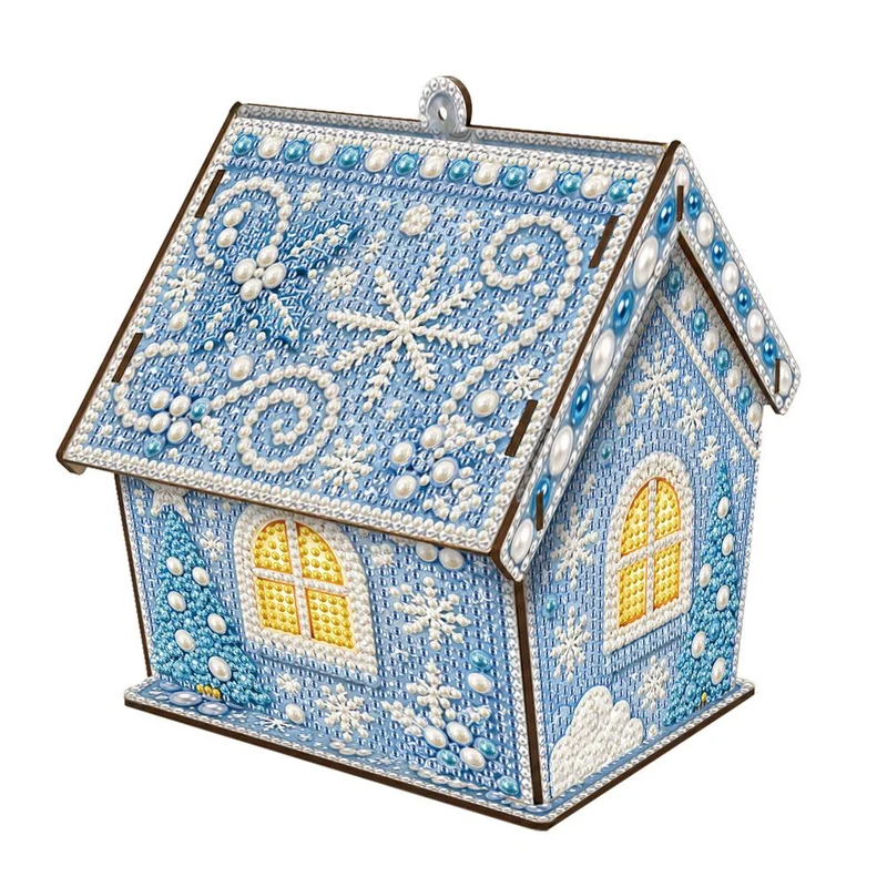 Diamond Painting Weihnachtshaus – Winterschneeflocken
