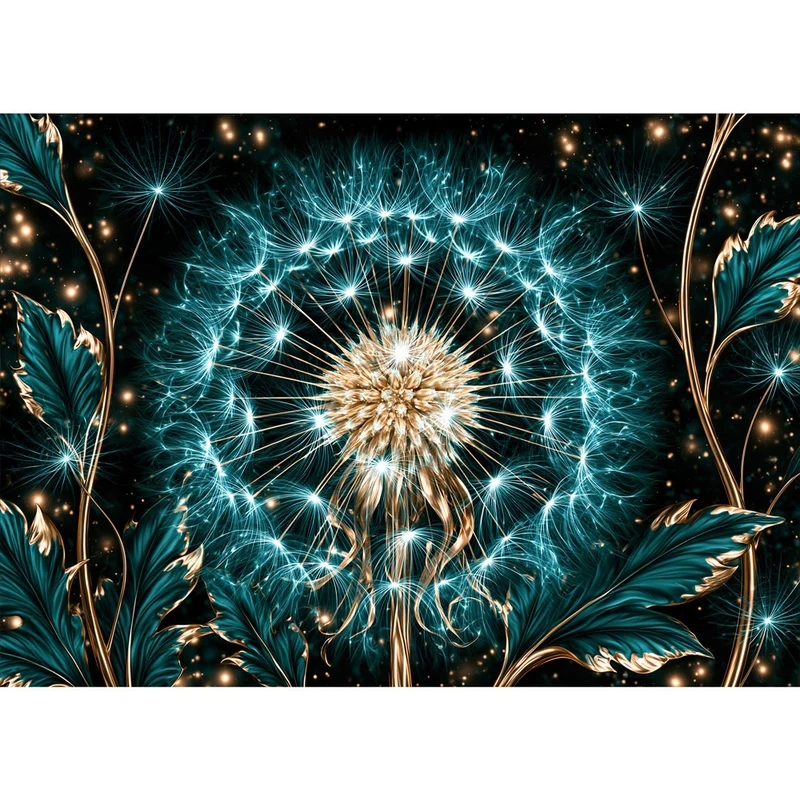 5D Diamond Painting – Pusteblume Aurelia im Türkislicht