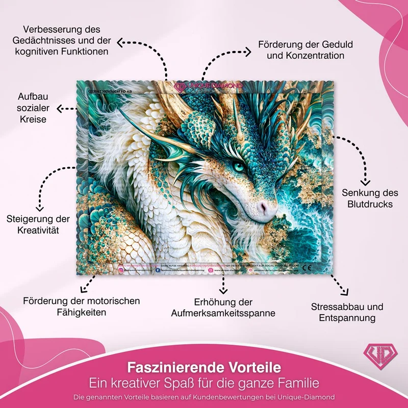 5D Diamond Painting – Elyndra die Smaragddrachin