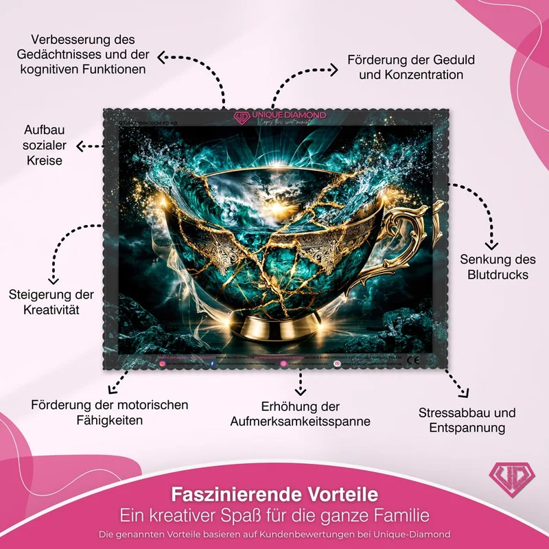 5D Diamond Painting – Kelch der Smaragdflut