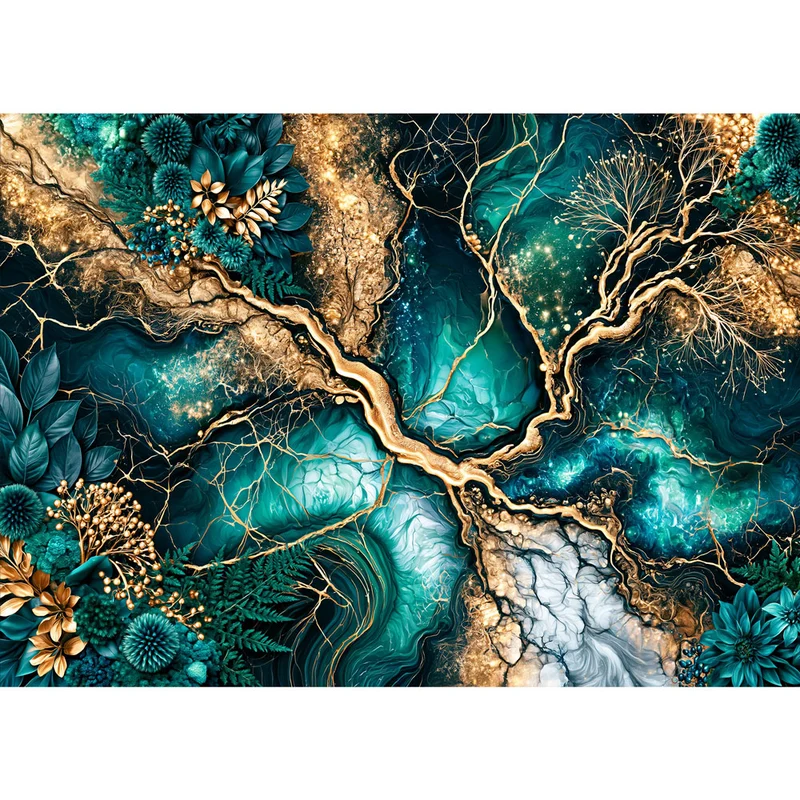 5D Diamond Painting – Smaragdadern der Natur