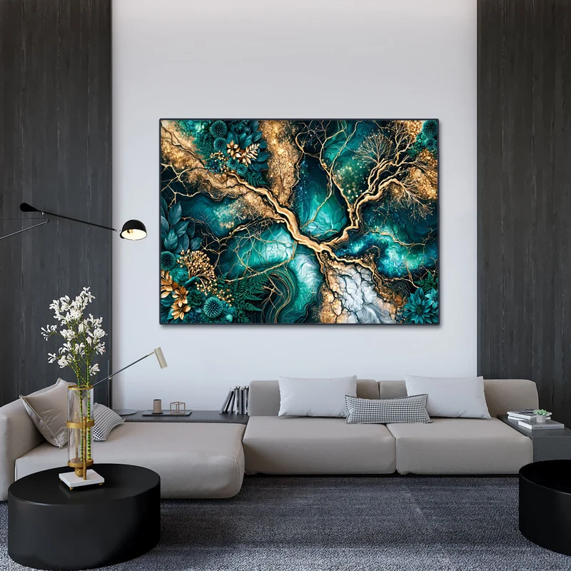 5D Diamond Painting – Smaragdadern der Natur