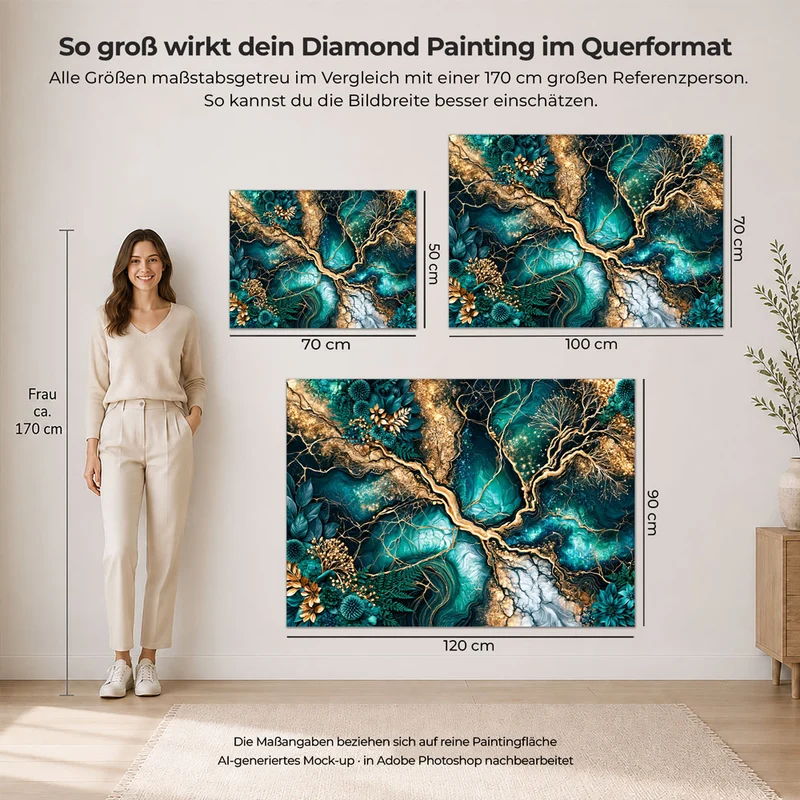 5D Diamond Painting – Smaragdadern der Natur