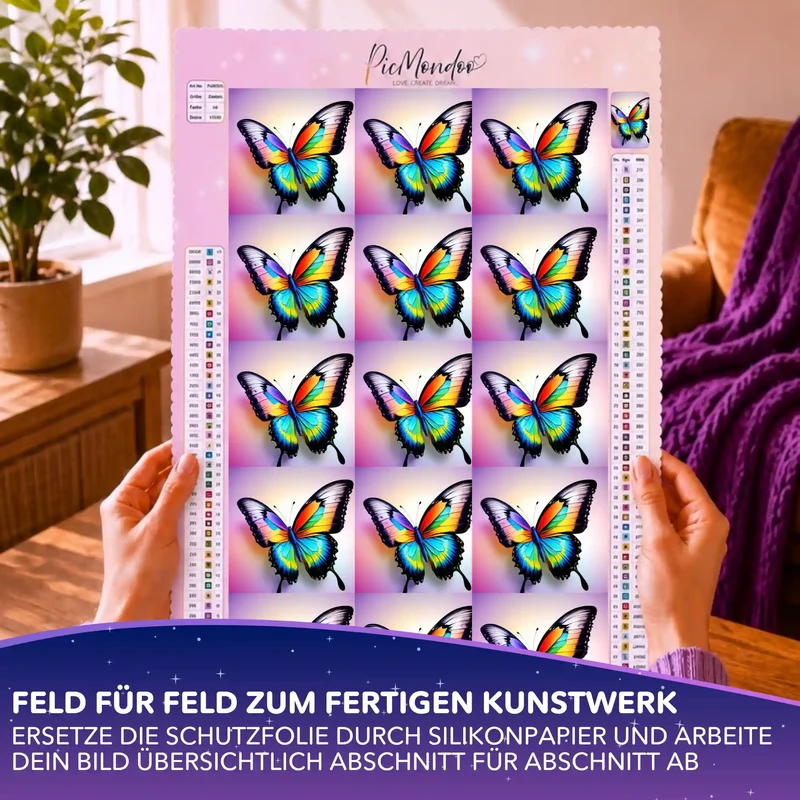 Silikonpapier-Set - Moni´s Live - Butterfly Mona - 10x10cm
