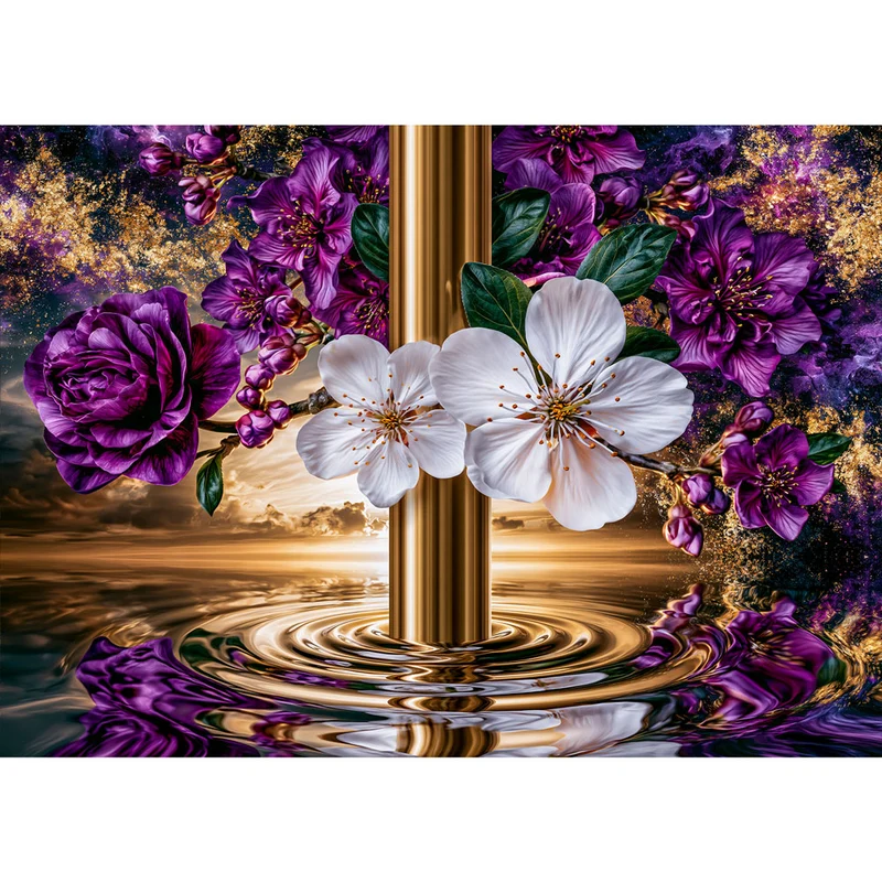 5D Diamond Painting – Blütenportal der Unendlichkeit