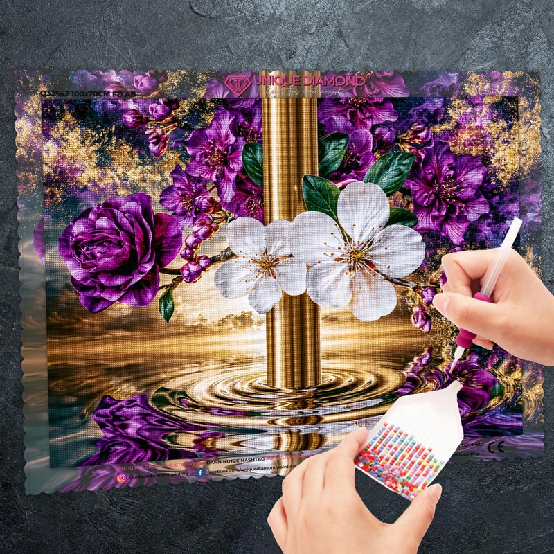 5D Diamond Painting – Blütenportal der Unendlichkeit