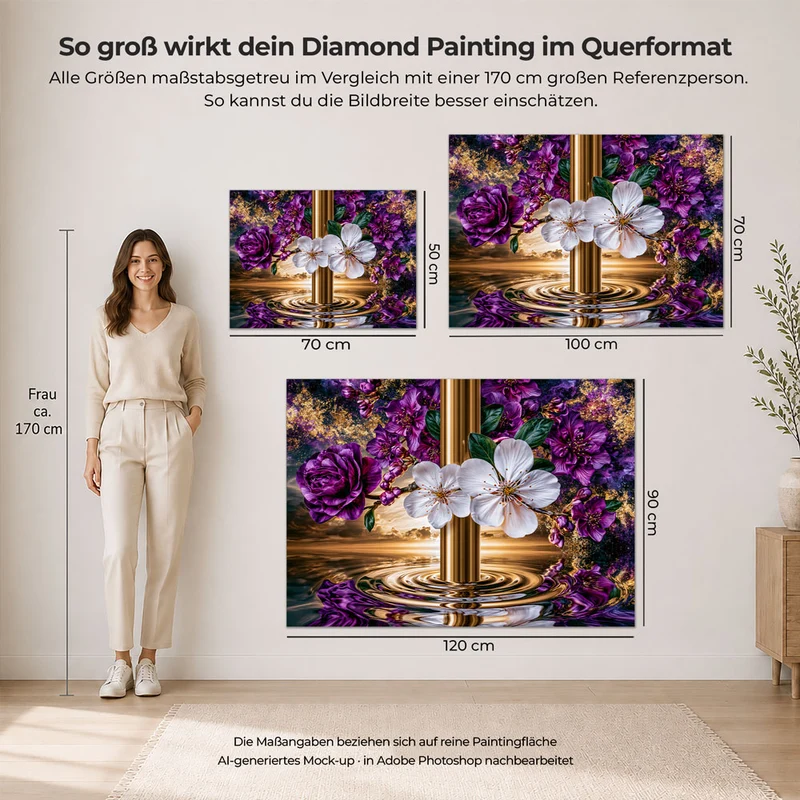5D Diamond Painting – Blütenportal der Unendlichkeit