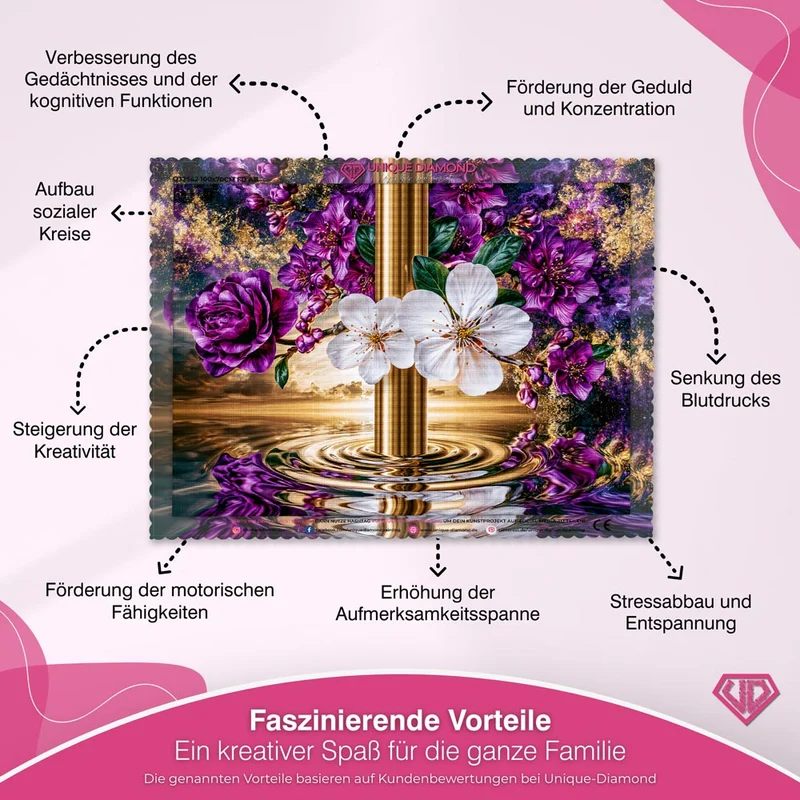 5D Diamond Painting – Blütenportal der Unendlichkeit