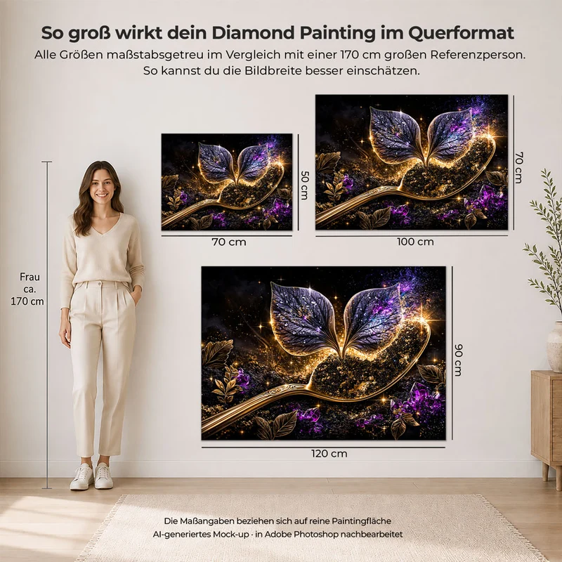 5D Diamond Painting – Blätter des Sternenlichts