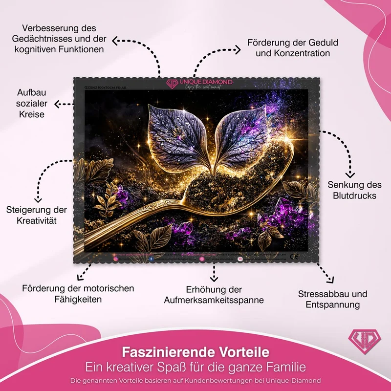 5D Diamond Painting – Blätter des Sternenlichts
