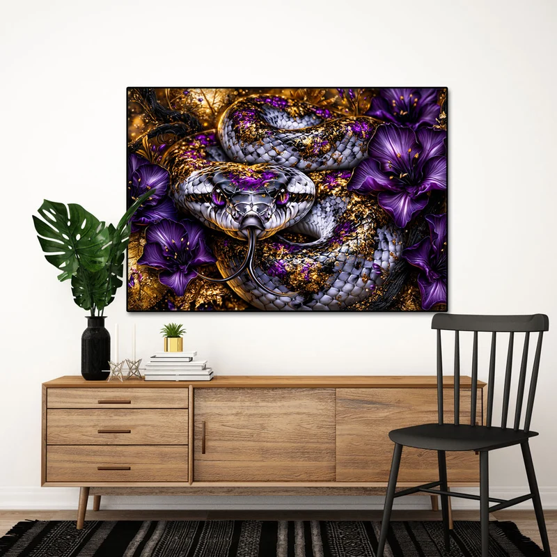 5D Diamond Painting – Schlange der Violetten Versuchung