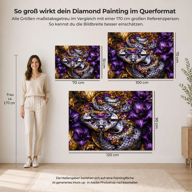 5D Diamond Painting – Schlange der Violetten Versuchung