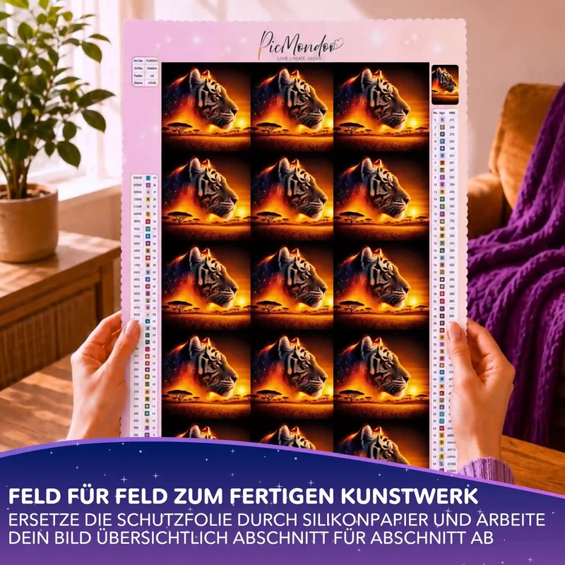 Silikonpapier-Set - Feuerherz - 10x10cm
