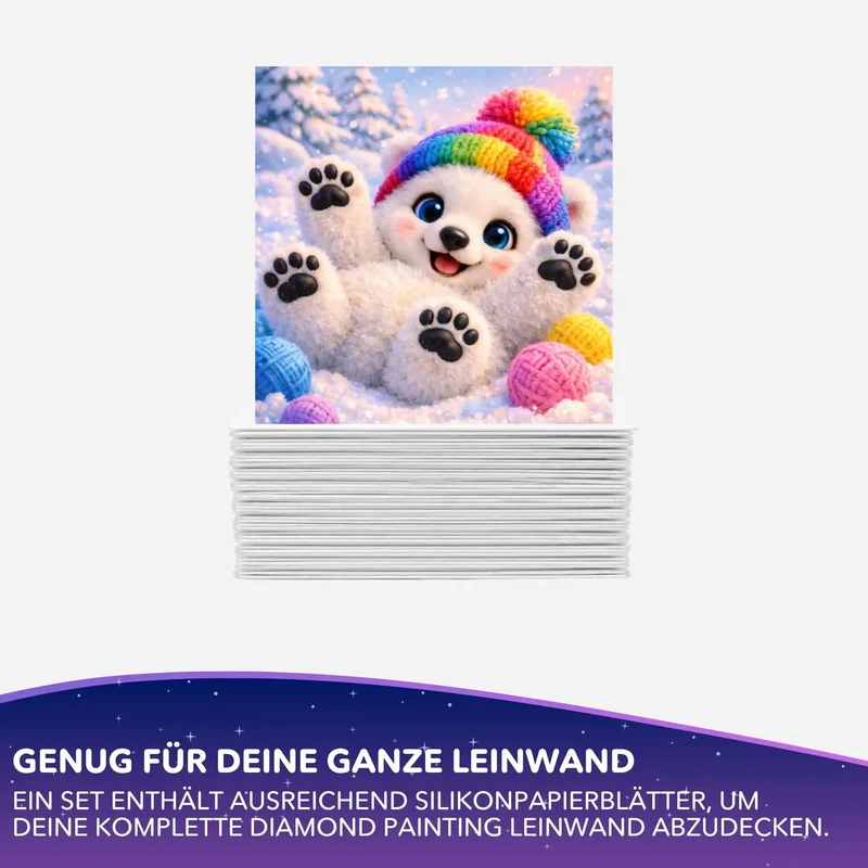 Silikonpapier-Set - Winterfreude - 10x10cm