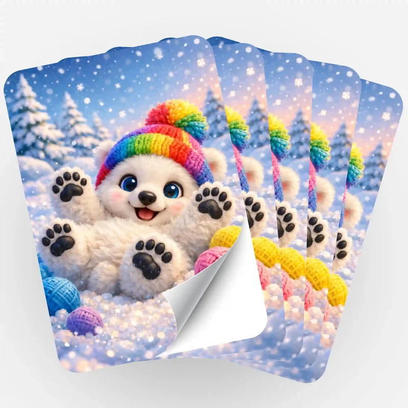 Aufkleber 5er-Set - Winterfreude