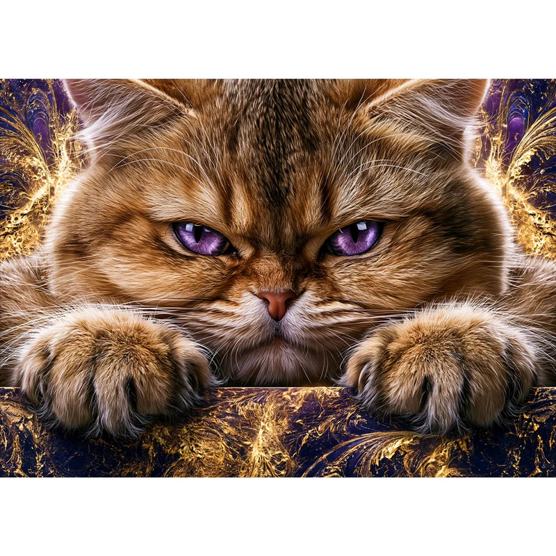 5D Diamond Painting – Samtpfote Aurelio mit Amethystblick
