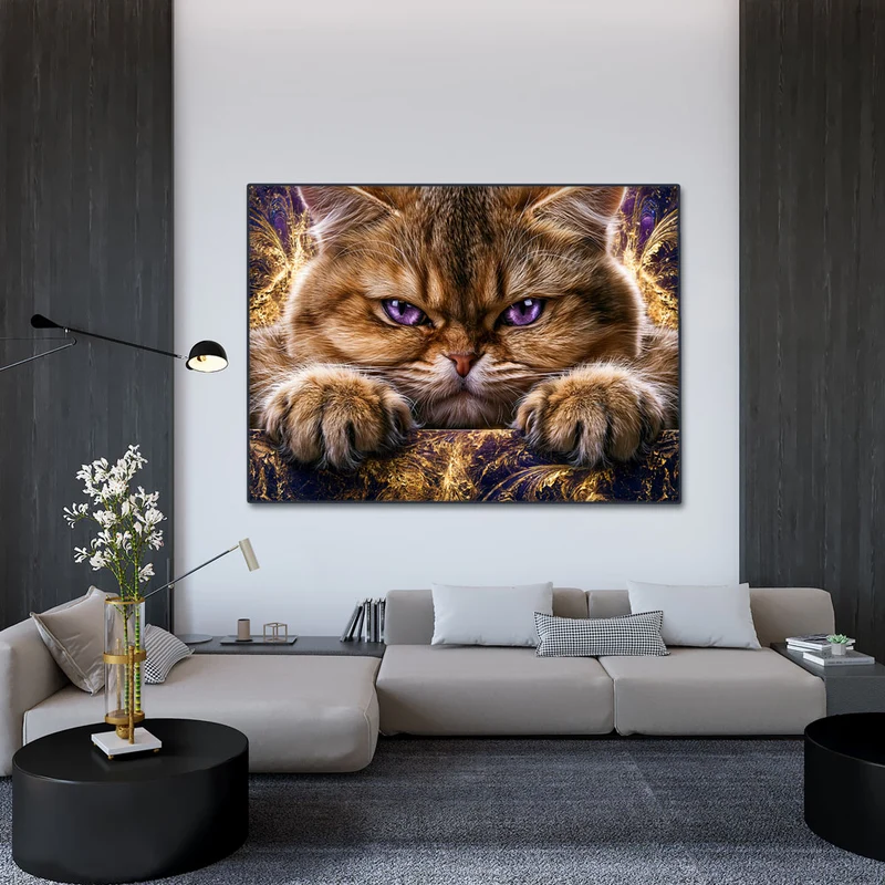 5D Diamond Painting – Samtpfote Aurelio mit Amethystblick