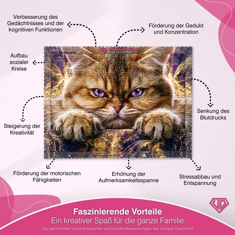 5D Diamond Painting – Samtpfote Aurelio mit Amethystblick