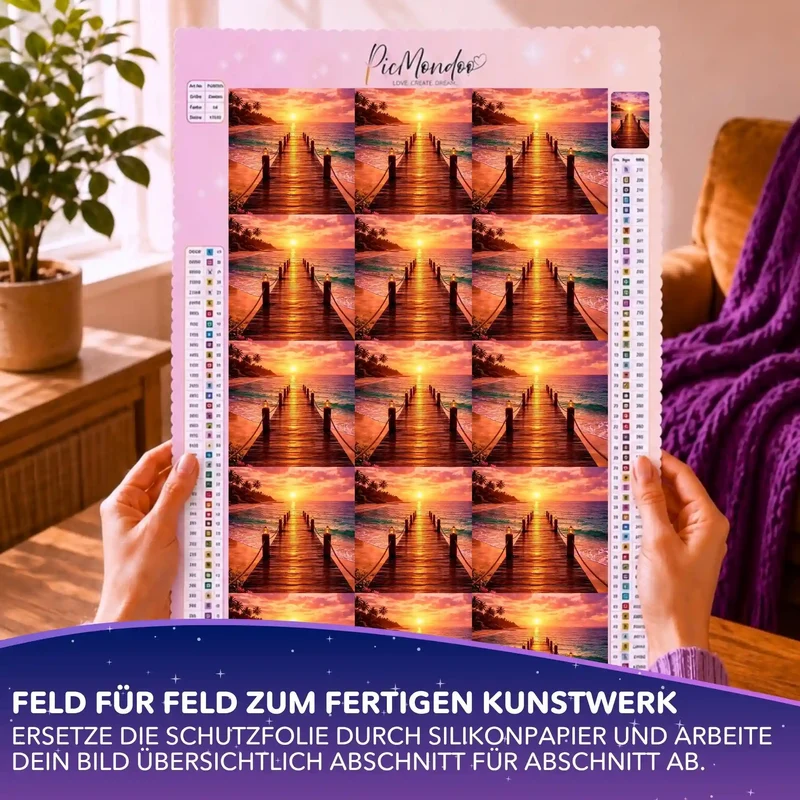 Silikonpapier-Set - Dorthin, wo der Tag Frieden findet - 10x10cm