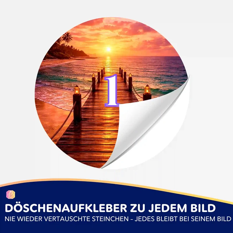 Döschenaufkleber - Dorthin, wo der Tag Frieden findet