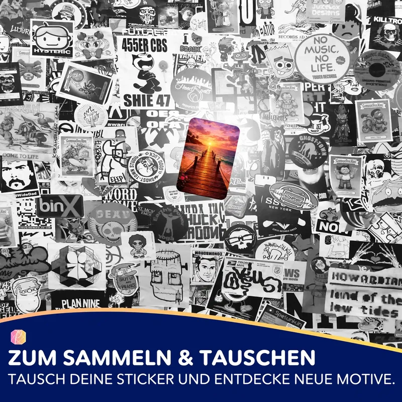Aufkleber 5er-Set - Dorthin, wo der Tag Frieden findet