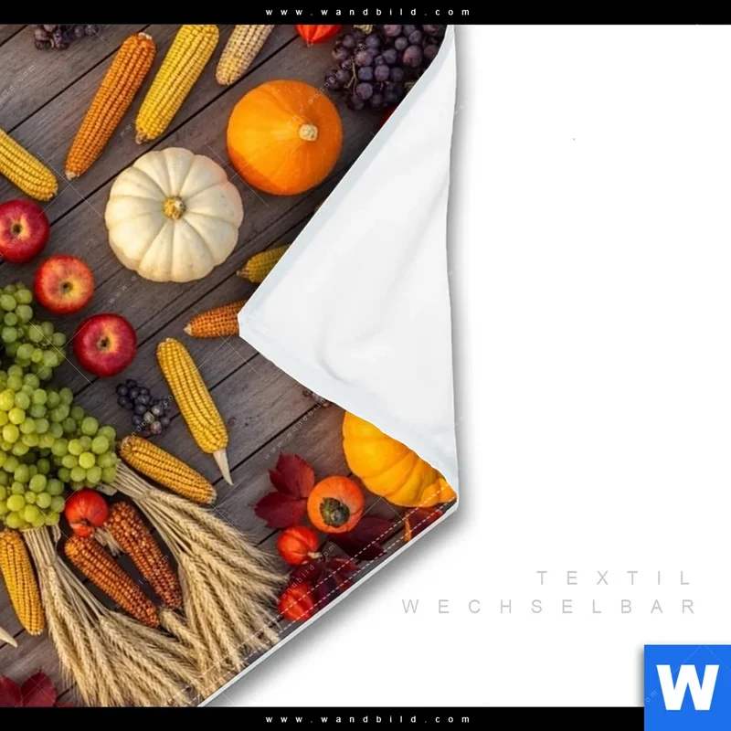 Wechselmotiv | Herbsternte Symmetrie in Bunt | Querformat