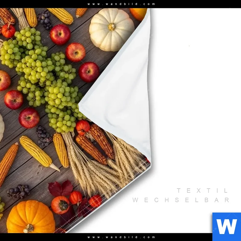 Wechselmotiv | Herbsternte Symmetrie in Bunt | Quadrat