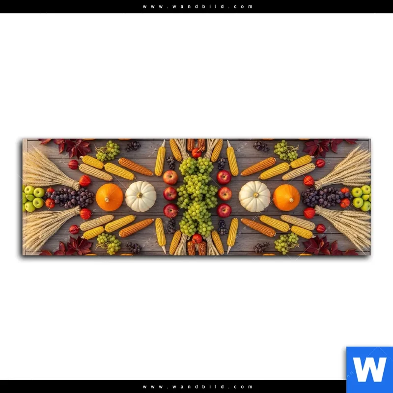 Spannbild | Herbsternte Symmetrie in Bunt | Panorama