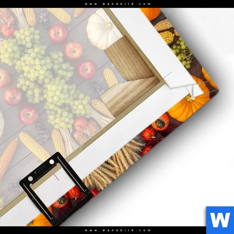 Leinwandbild | Herbsternte Symmetrie in Bunt | Quadrat
