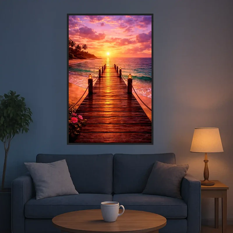 Diamond Painting - Dorthin, wo der Tag Frieden findet