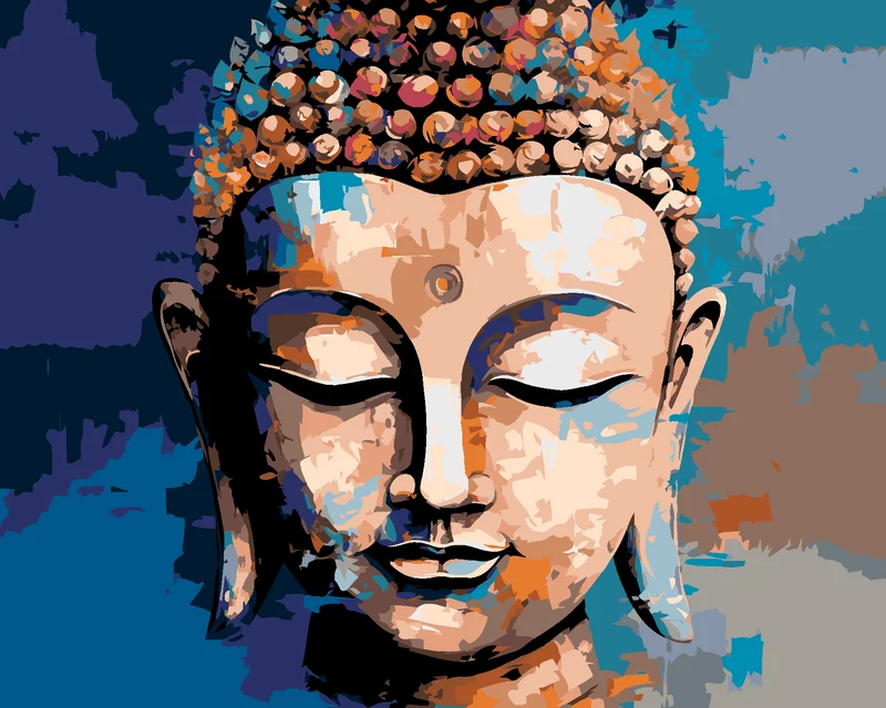 Diamond painting - FARBIGER BUDDHA 2