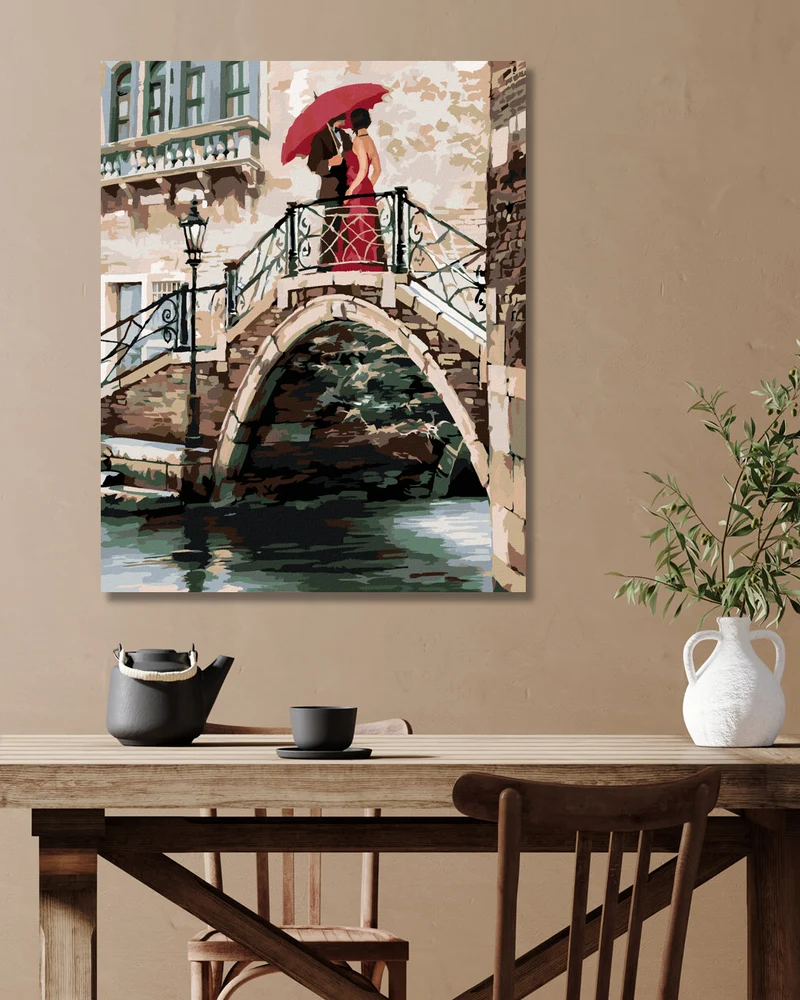 Diamond painting - EIN PAAR AUF DER BRÜCKE IN VENEDIG (RICHARD MACNEIL)