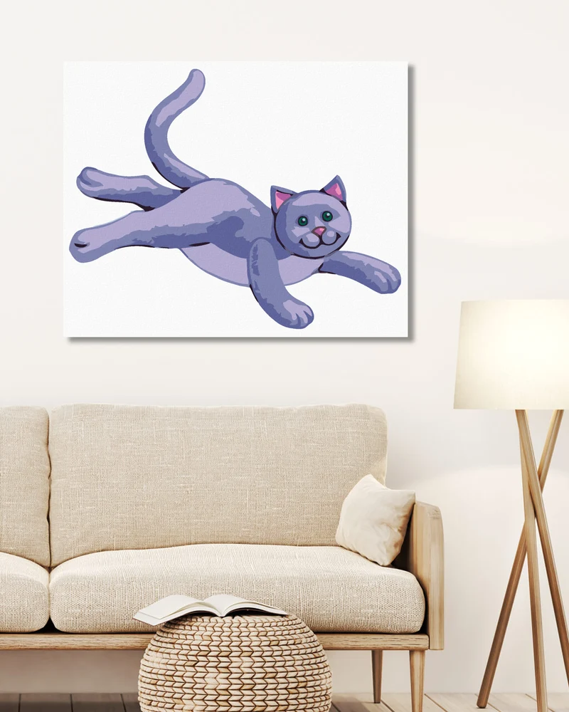 Diamond painting - LILA PLÜSCHKATZE (SUE ELLEN BROWN)