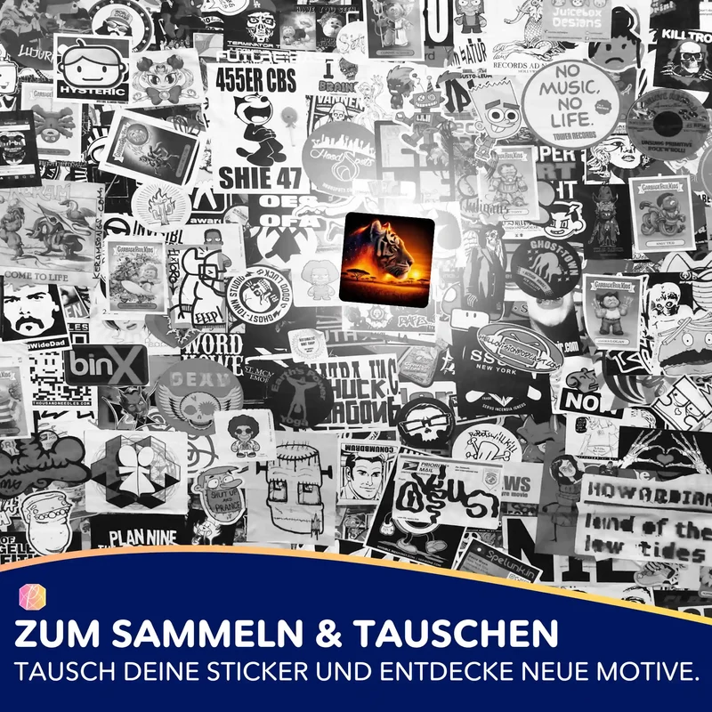 Aufkleber 5er-Set - Feuerherz