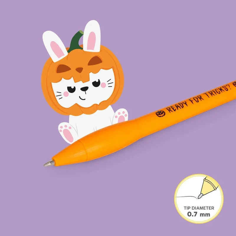 Leuchtender Kugelschreiber - Pumpkin Bunny - Writing is Magic