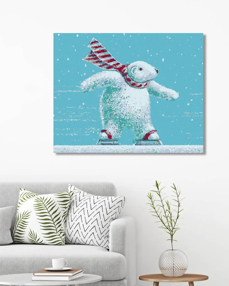 Diamond painting - EISBÄR AUF SCHLITTSCHUHEN (SUE ELLEN BROWN)