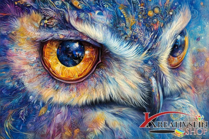 Gesicht der Eule - 5D DIY Diamond Painting