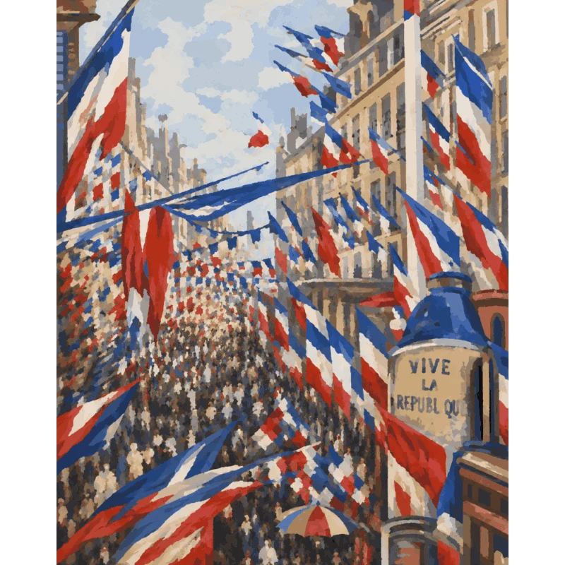 La Rue Montorgueil à Paris, Monet