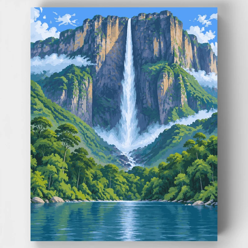 Angel Falls Ribbon - Paint by Numbers Kit