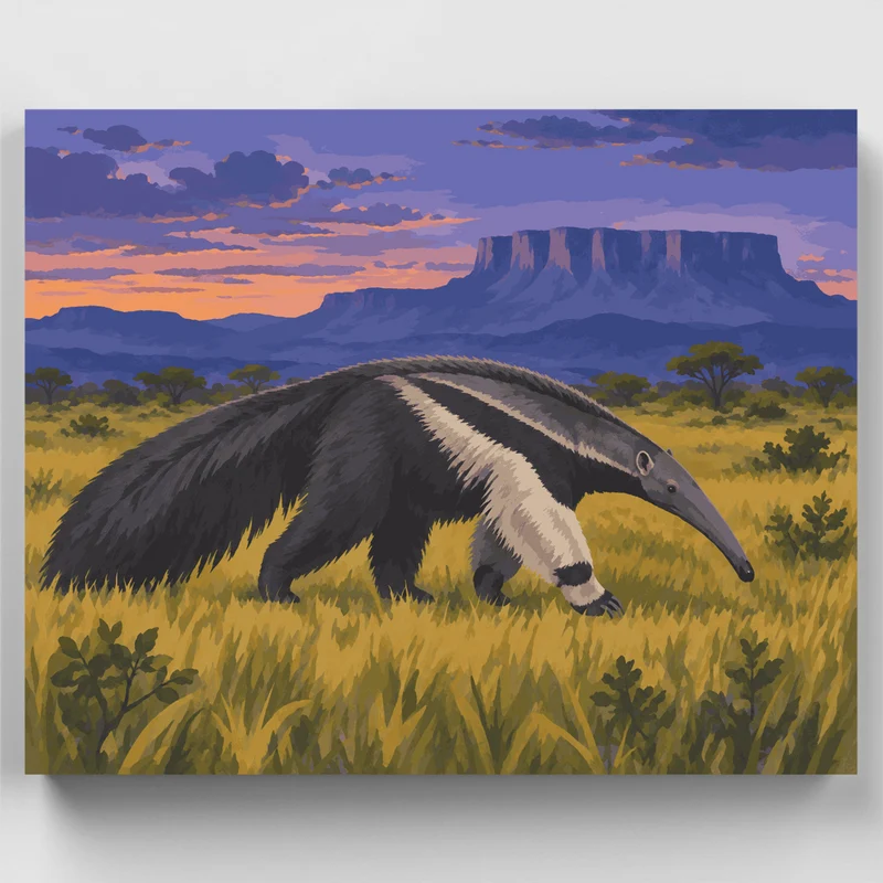 Giant Anteater at Dusk - Paint by Numbers Kit