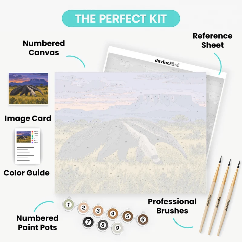 Giant Anteater at Dusk - Paint by Numbers Kit