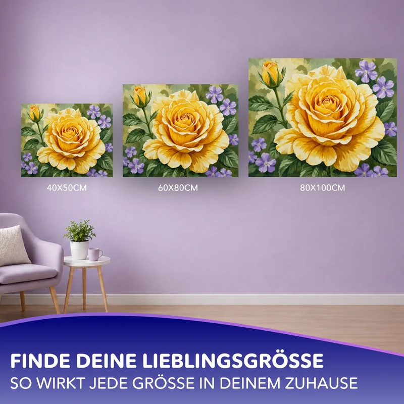 Malen nach Zahlen - Ein Lächeln aus Gold
