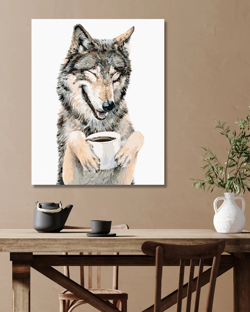 Diamond painting - WOLF UND KAFFEE (HOLLY SIMENTAL)