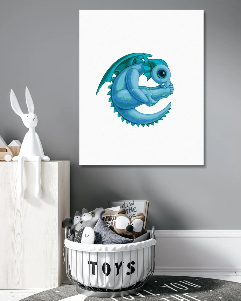 Diamond painting - DRACHE IN FORM DES BUCHSTABEN E (SUE ELLEN BROWN)