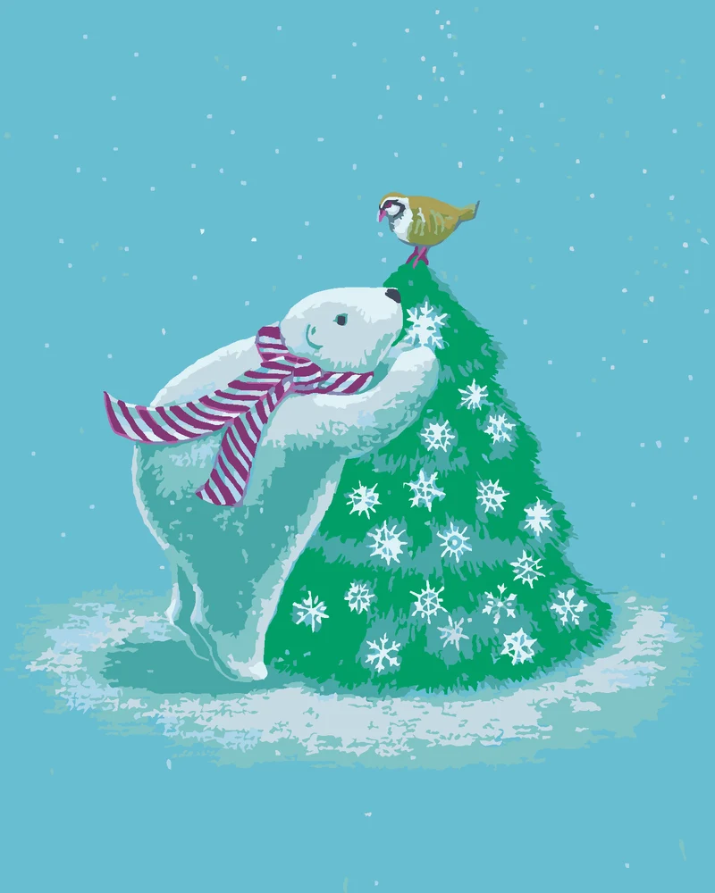 Diamond painting - EISBÄR AM BAUM (SUE ELLEN BROWN)